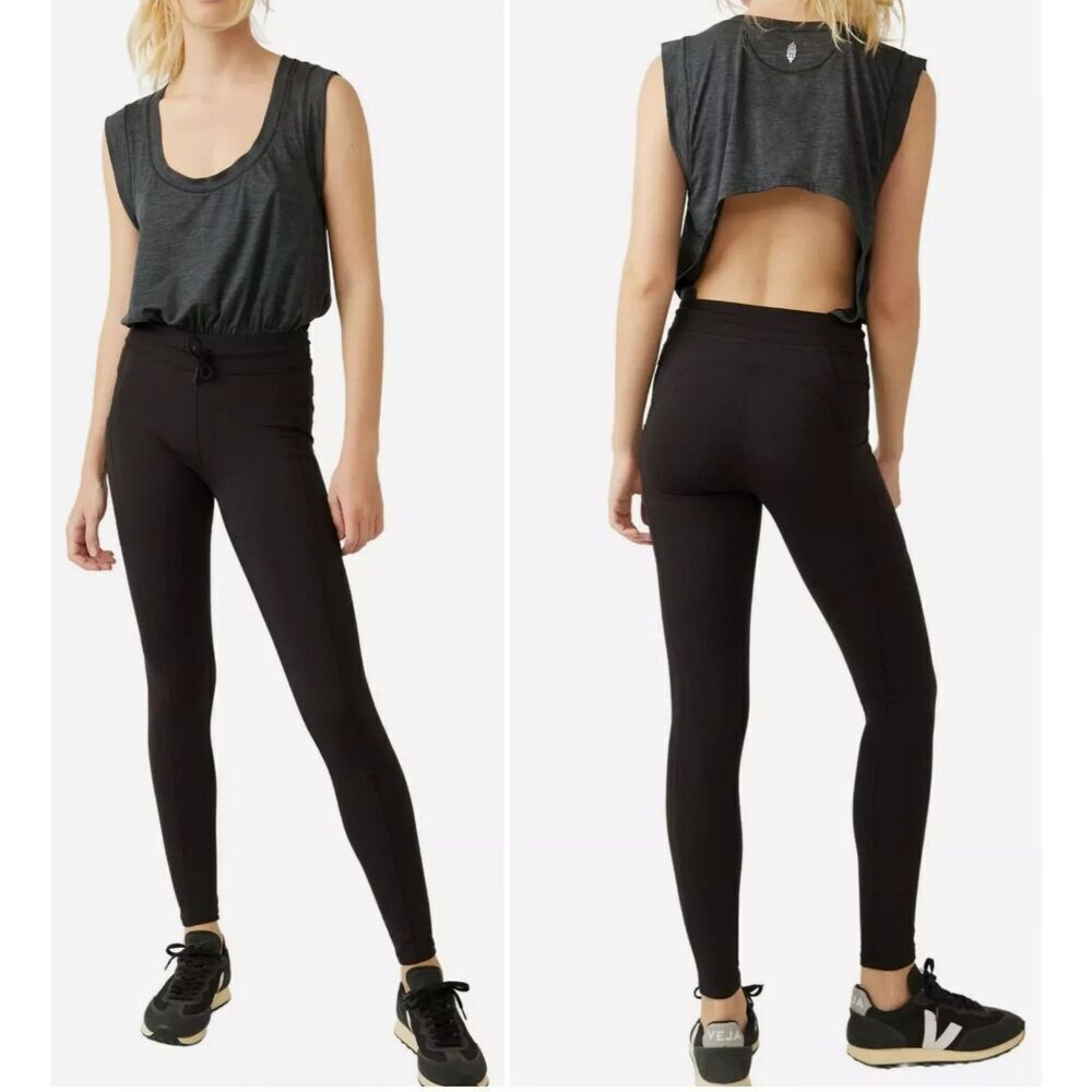 FP Movement OB1697039 Women's Sz S Black Off To The Races 1-Pc Jumpsuit - Picture 12 of 12